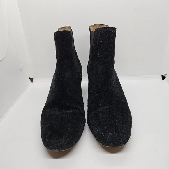 Madewell the Walker black suede heeled chelsea ankle boots US 8 - Picture 2 of 11